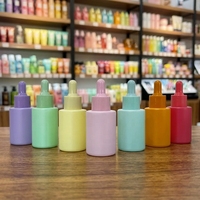 Flacon compte-gouttes en verre transparent dépoli de 100 ml à épaule plate pour huile visage et soins de la peau, emballage liquide pour huiles essentielles