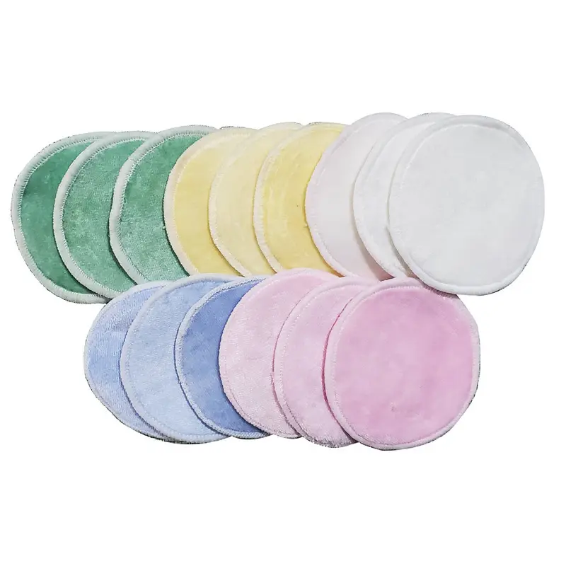 Hot 2 layer Reusable Bamboo Cotton Cosmetic Facial Cloth 100% cotton Bamboo Washable Makeup Remover Pads With Laundry bag