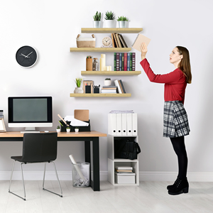 Étagères flottantes en bois massif pour montage mural, décoration intérieure, étagère de <span class=keywords><strong>cuisine</strong></span>, service OEM, faible MOQ - Product Image 6