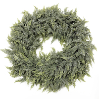 Guirlandes de Noël en cèdre et pin floquées, épaisses et luxuriantes, au toucher réaliste, 1,8 m (6 pieds), pour décorations de Noël et Navidad