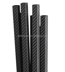 High strength light weight oval carbon fiber tube carbon fiber tube hex connector with screw thread carbon fiber tube