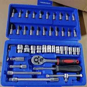 Boîte à outils de réparation automobile de 46 pièces, jeu complet de clés à douilles pour l'entretien des voitures, <span class=keywords><strong>service</strong></span> de réparation mécanique - Product Image 6