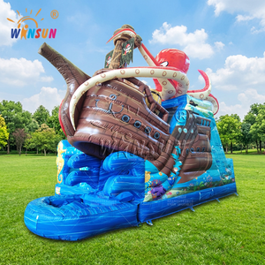 WINSUN Octopus Pirate Ship <b>Inflatable</b> Bounce <b>House</b> PVC Waterproof Fireproof Commercial Grade Kids Party Amusement Park - Product Image 1