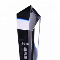 Nouveau design, trophée-plaque personnalisé en verre cristal transparent, fait main, écologique, avec logo gravé, sablage OEM