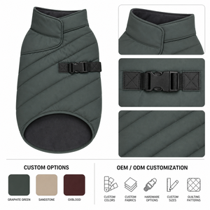 Guide des tailles des manteaux et vestes pour chiens, personnalisation des tailles disponible, tableau de mesure pour chiens - Product Image 2