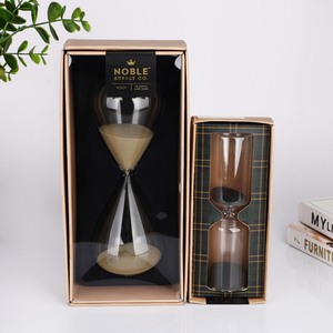 Ensemble de sabliers en verre personnalisés avec logo, boîte cadeau, sablier de 30 minutes, décoration de bureau, promotionnelle pour les entreprises - Product Image 2