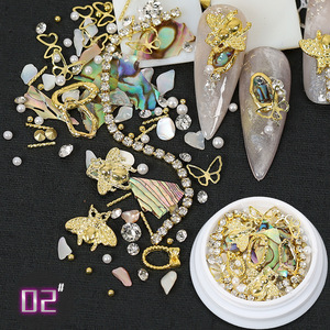Adornos de Uñas con Conchas de Perla, Lentejuelas Metálicas, Colgantes de Aleación, Accesorios de Joyería para Arte de Uñas DIY - Product Image 6