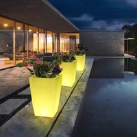 Prix de gros Lampes de jardin extérieures rechargeables Led champignon lumineux magique en plastique RVB éclairer Pots de fleurs et jardinières