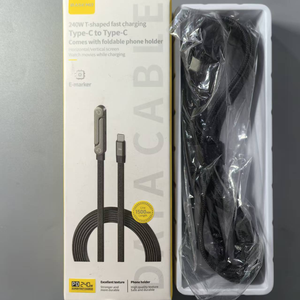 <span class=keywords><strong>Cable</strong></span> de Carga USB C de 240W al por Mayor para <span class=keywords><strong>iPad</strong></span> Pro/<span class=keywords><strong>Air</strong></span> con Función de Soporte, Diseño en Ángulo, <span class=keywords><strong>Cable</strong></span> de Datos Trenzado de Nylon para iPhone 17, 16, 15 - Product Image 1
