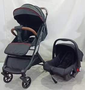 Cadre en alliage Poussette de luxe Poussette pliable pour bébé Poussette <span class=keywords><strong>3</strong></span> en <span class=keywords><strong>1</strong></span> avec siège <span class=keywords><strong>auto</strong></span> - Product Image 6