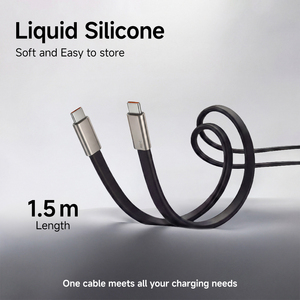 <span class=keywords><strong>Câble</strong></span> de charge rapide Type-<span class=keywords><strong>C</strong></span> 240W 2-en-1 en silicone liquide 5A avec support de téléphone pliable, <span class=keywords><strong>câble</strong></span> de données <span class=keywords><strong>USB</strong></span>-<span class=keywords><strong>C</strong></span> 240W avec adaptateur de support - Product Image 6