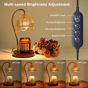 Lámpara calentadora de velas única, lámpara de mesa multifuncional, lámpara calentadora de velas con carga USB, <span class=keywords><strong>Tmer</strong></span> regulable para dormitorio y estudio - Product Image 6