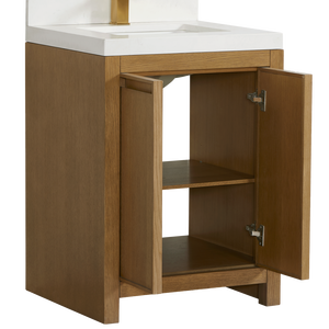 <b>Bathroom</b> Vanity <b>Floor</b> Standing Framed Mirror Modern Design Eco-Friendly Made in Vietnam Medium Brown Oak Wood <b>Bathroom</b> <b>Cabinet</b> - Product Image 3