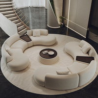 Sofá Semicircular Irregular de Tela de Una Plaza con Subsidio Gubernamental para Área de Descanso, Recepción, Salón de Belleza, Oficina de Ventas, Vestíbulo de Hotel