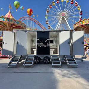 Remorque de toilettes mobiles à 6 stations avec douches, toilettes portables de luxe, très vendues en 2025 - Product Image 4