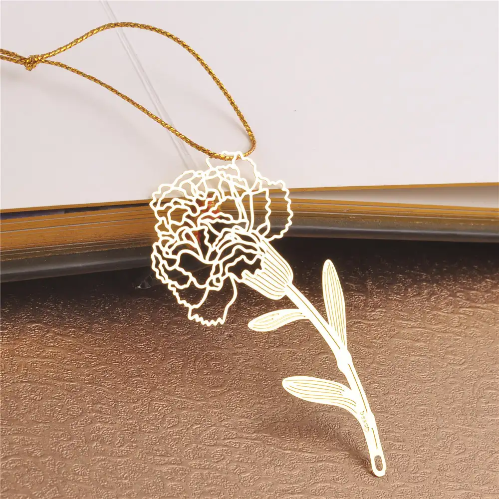 Marcadores de metal dourados de borboleta ginkgo, borboleta personalizada de alta qualidade para livros