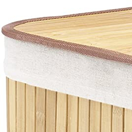 Waschekorb Hot Bán quần áo lưu trữ giặt cản trở tre quần áo giặt Giỏ quần áo cản trở với dây thừng xử lý - Product Image 4