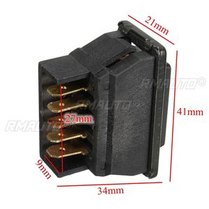 สวิตช์ควบคุมกระจกไฟฟ้าและล็อคประตูรถยนต์แบบกดติดปล่อยดับ 3 in 1 5 ขา รุ่น Universal DPDT - Product Image 6