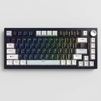 Clavier mécanique filaire JEDEL 80% avec bouton rotatif, échangeable à chaud, pour le gaming – Combinaison de couleurs populaire pour les gamers