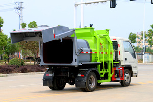 Foton thành phố nhỏ <span class=keywords><strong>3cbm</strong></span> chất thải thực phẩm nhà bếp xử lý chất thải mini bên tải xe tải rác - Product Image 6