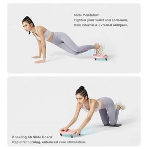 4 Caster <b>Wheels</b> Ab Roller Fitness Trainer with Silent Anti-Slip Gliding Disc for Core Workout - Product Image 3