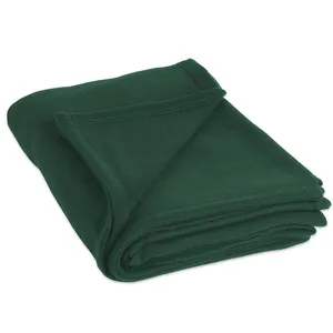 좋은 품질 최고 연약한 싼 육군 녹색 극지 양털은 보통 선전용 담요를 솔질했습니다
