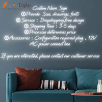Vente en gros pas de quantité minimale de commande personnalisé arbre de Noël joyeux Noël enseigne au néon pour fête de vacances décor à la maison lettre personnalisée Logo Design