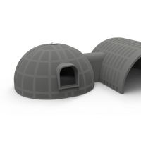 Maison modulaire pour activités de plein air, dôme rapide, maison en graphène, dessin animé peint, Spot scénique, animalerie