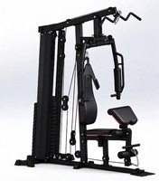 Appareil de musculation multifonctionnel 2-en-1 pour entraînement complet du corps, machine de force à station unique avec poids réglable pour la remise en forme à domicile