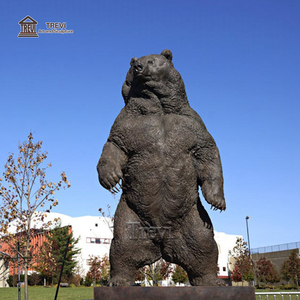 Университет на открытом воздухе современные декоративные металлические художественные Уникальные Большие Литые медные скульптуры бронзовые статуи медведя для продажи - Product Image 5