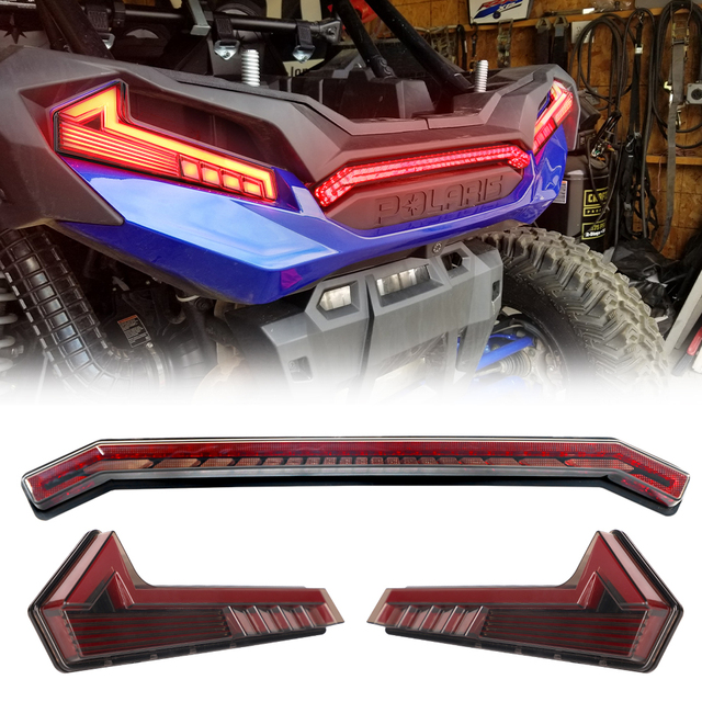For Polaris RZR Led Tail Light UTV ATV Rear Tail Lights Super Brightness 50W LED Tail Brake Running Stop Light for Polaris RZR