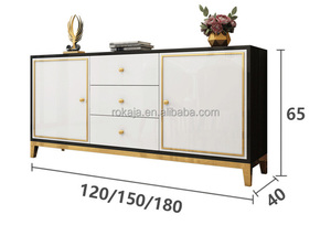 Luxus <span class=keywords><strong>Mashup</strong></span> und Match lackiertes Side board Wohnzimmer Praktische Aufbewahrung Side board Robustes Edelstahl rahmen Side board - Product Image 6