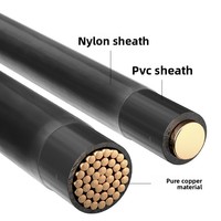 Cable Eléctrico THHN de 600V, Conductor de Cobre Trenzado de Calibre 14, 12 y 10 AWG, Aislamiento de PVC y Revestimiento de Nailon, Hecho en China