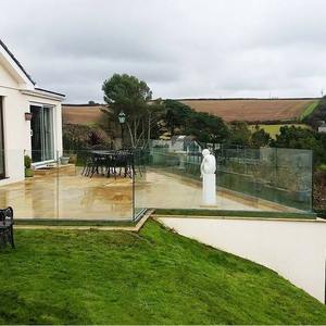 Profil <span class=keywords><strong>de</strong></span> balustrade en verre trempé <span class=keywords><strong>de</strong></span> 12 mm d'épaisseur, en aluminium et acier inoxydable, avec canaux en U, système <span class=keywords><strong>de</strong></span> garde-corps <span class=keywords><strong>pour</strong></span> escalier et <span class=keywords><strong>jardin</strong></span> - Product Image 4