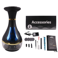 Chicha Électronique de Luxe, Kit Complet Rechargeable à Grande Batterie, sans Charbon, Outil à Fumer, Écran Tactile LED, Chauffée