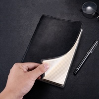 Carnet de notes A5 en similicuir PU souple et personnalisé, carnet noir à couverture souple pour planificateur et Journal intime, carnet de notes A5 à grille pointillée