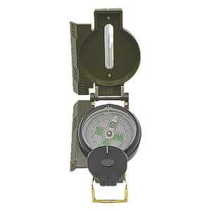 เข็มทิศตั้งแคมป์กลางแจ้งแบบพกพาอเนกประสงค์แบบพลิกด้านบนชนิดมือถือสีเขียวทหาร - Product Image 2