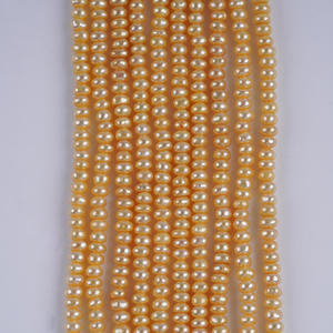 Cadena de Perlas Planas Blancas de 3.5-4mm de Zhuji, Perlas Barrocas Naturales de Agua Dulce para Hacer Collares, Perlas Sueltas en Forma de Patata - Product Image 4