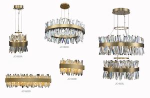 In acciaio inox spazzolato oro lampadario doppio strato pendente moderna di illuminazione <span class=keywords><strong>a</strong></span> <span class=keywords><strong>sospensione</strong></span> <span class=keywords><strong>per</strong></span> soffitto alto grande camera - Product Image 4