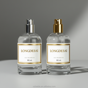 Botella de Perfume Vacía Cilíndrica Simple al por Mayor con Bajo MOQ, 30ml 50ml 100ml, Botella de Vidrio Transparente para Perfume con Etiqueta Adhesiva - Product Image 3