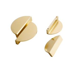 Semi-Circular Aluminum Alloy Cabinet Handle Minimalist Geometric Design Easy Installation For Cabinet <b>Doors</b> - Product Image 4