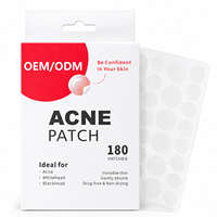 Patchs anti-acné hydrocolloïdes ultra-fins transparents 36 points avec logo personnalisé, hypoallergéniques, non toxiques, doux, pour le visage (OEM)