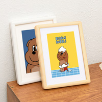 Cadre photo en bois à coins arrondis, peint par pulvérisation, 6, 7 et 8 pouces, couleur noyer noir, support créatif de table pour photos, vente en gros