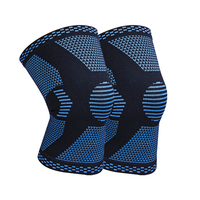 Lot de 2 genouillères de compression en nylon et spandex S-XXL respirantes, noires et blanches, pour soulager la douleur des ACL et de l'arthrite.