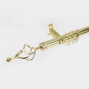 Ensemble de <span class=keywords><strong>Support</strong></span> en métal réglable de haute qualité <span class=keywords><strong>extensible</strong></span> <span class=keywords><strong>Double</strong></span> Style simple <span class=keywords><strong>tringle</strong></span> à rideau Art déco en aluminium pour la décoration de la maison - Product Image 4