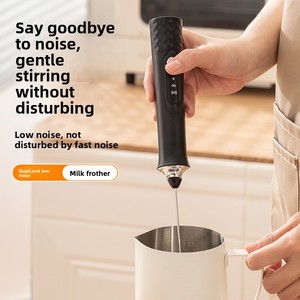 Mousseur à <span class=keywords><strong>lait</strong></span> électrique portable USB 3 vitesses en plastique ABS rechargeable pour café, latte art, cappuccino, matcha - Product Image 5