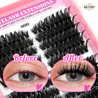 Grand Pack de 640 Clusters de Cils Volume Naturel – Kit de Cils en Clusters en Gros