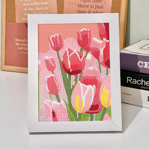 Meilleures ventes : Kits de peinture diamant 5D Tulipe pour adultes débutants – <span class=keywords><strong>Art</strong></span> mural <span class=keywords><strong>floral</strong></span> pour salon, artisanat DIY facile, décoration intérieure, cadeau - Product Image 4
