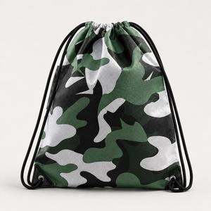 Multi-Pattern Polyester Drawstring Backpack <b>Bag</b> Custom Print Lightweight <b>Foldable</b> Sports Sack for Basketball Swimming Gym - Product Image 3