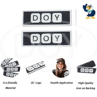 Fournisseur d'étiquettes en caoutchouc, Logo 3D personnalisé, Badges en relief pour vêtement, patchs en Silicone souple pour vêtements